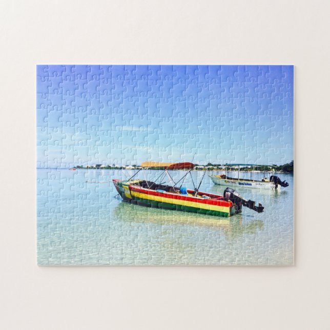 Puzzle Resort de playa Negril Jamaica. (Horizontal)