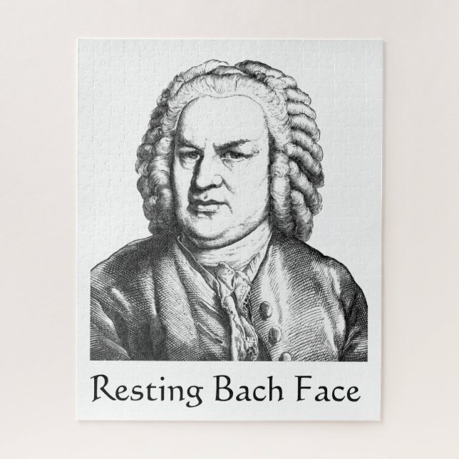 Puzzle Resting Bach Face Classical Music Composer (Vertical)