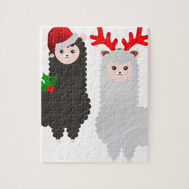 Puzzle Resto de los navidades alpacas (Vertical)