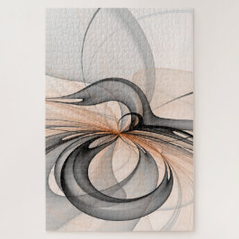 Puzzle Resumen Antracita Grey Siena Arte Fractal Moderno