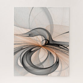 Puzzle Resumen Antracita Grey Siena Arte Fractal Moderno