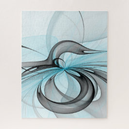 Puzzle Resumen Antracita Gris Azul azul arte fractal mode