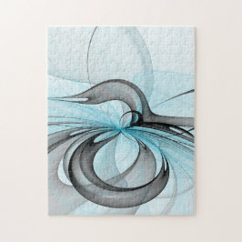 Puzzle Resumen Antracita Gris Azul azul arte fractal mode