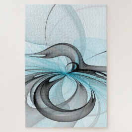 Puzzle Resumen Antracita Gris Azul azul arte fractal mode
