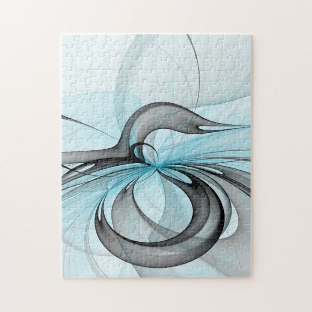 Puzzle Resumen Antracita Gris Azul azul arte fractal mode (Vertical)