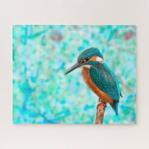 Puzzle Resumen azul de pájaro de Kingfisher