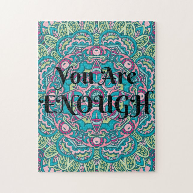 Puzzle Resumen Boho Mandala, eres suficiente afirmación (Vertical)
