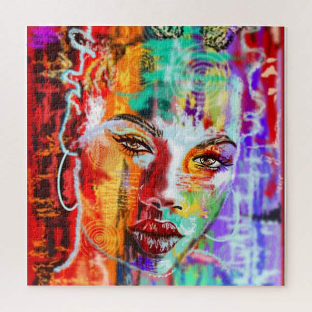 Puzzle Resumen Bonito Lady Art - Hermoso (Vertical)
