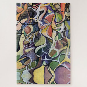 Puzzle Resumen de acuarela Artesanía moderna contemporáne