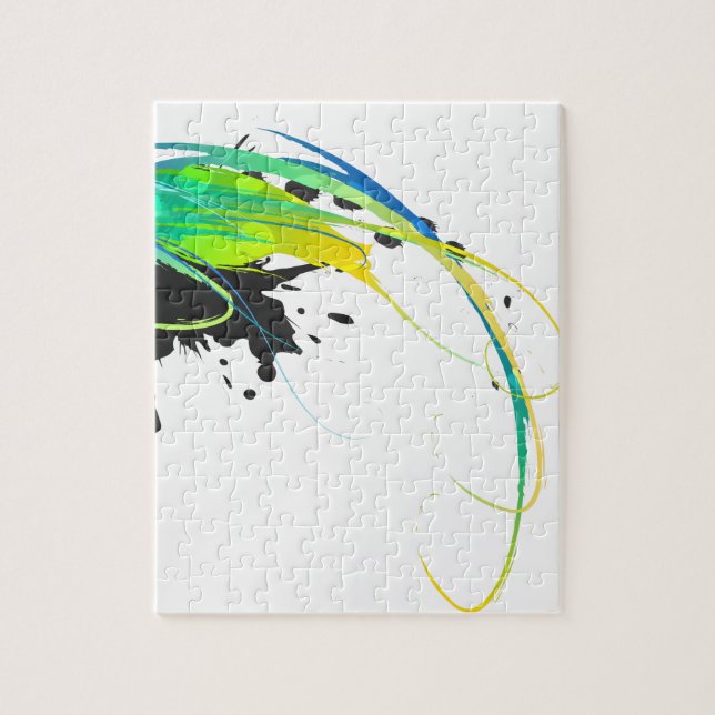 Puzzle Resumen de aguas frías Paint Splatts (Vertical)
