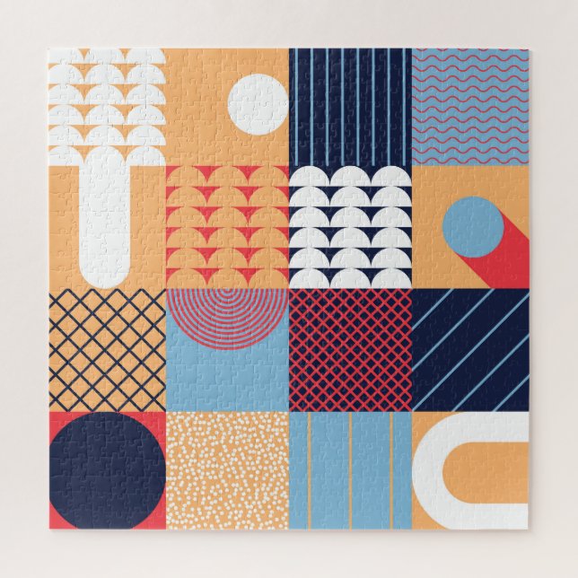 Puzzle Resumen de arte cuadrado: diseño geométrico. (Vertical)