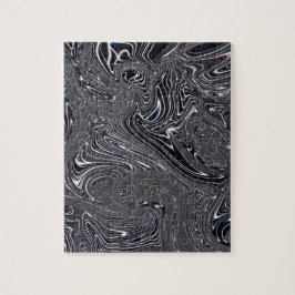 Puzzle Resumen de arte digital en blanco y negro