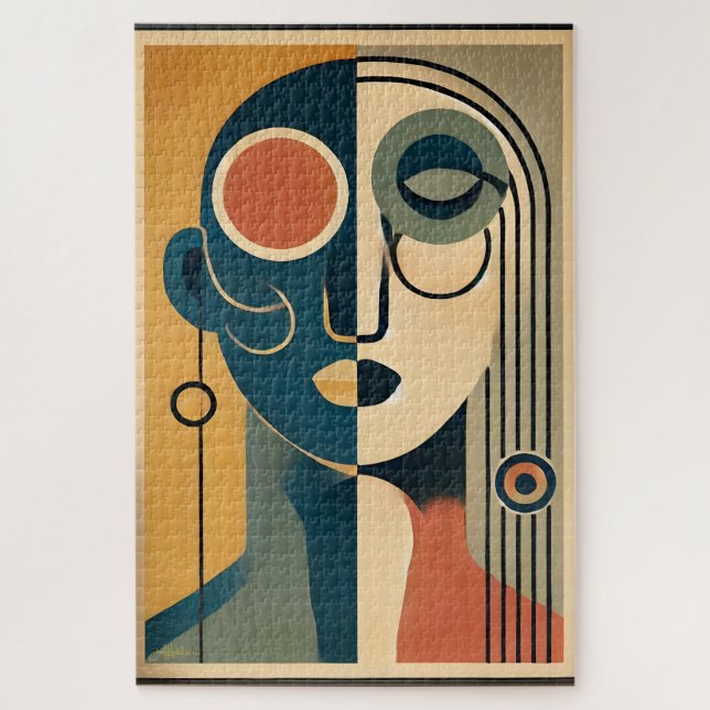 Puzzle Resumen de arte moderno de mediados de siglo no co (Vertical)