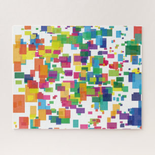 Puzzle Resumen de color artístico moderno personalizado