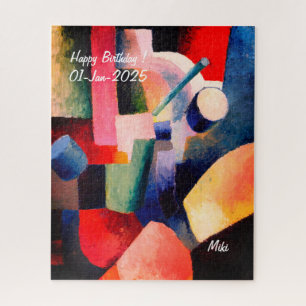 Puzzle Resumen de color artístico moderno personalizado