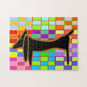 Puzzle Resumen de Dachshund Negro