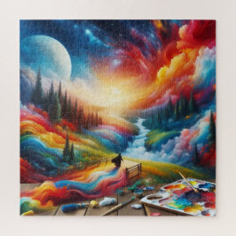 Puzzle Resumen de Dreamscape: Vibrante impresión de arte 
