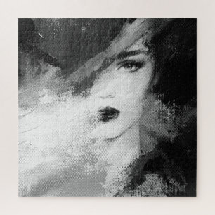 Puzzle Resumen De La Moda Mujer Pintura Acrílica