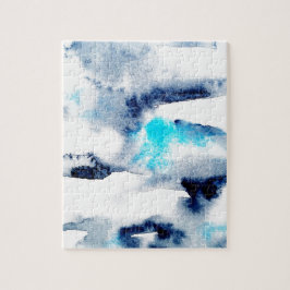 Puzzle Resumen de la textura pintada con acuarela brillan