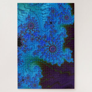 Puzzle Resumen de Moody Blue Mandelbrot Mandalas Fractal