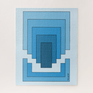 Puzzle Resumen de Rectángulo en Azul