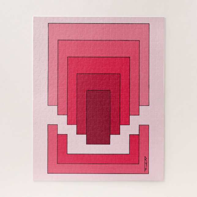 Puzzle Resumen de Rectángulo en rojo (Vertical)