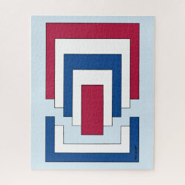 Puzzle Resumen de Rectángulo en rojo, blanco y azul