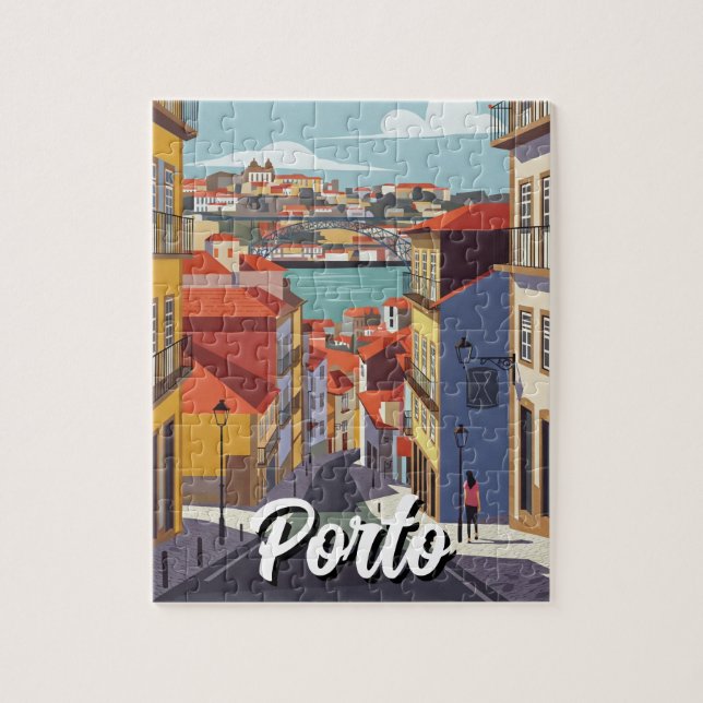 Puzzle Resumen de viajes de Porto Portugal (Vertical)