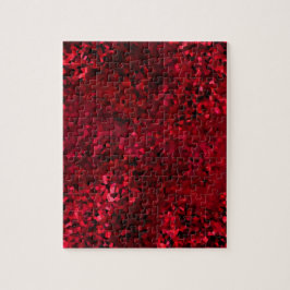 Puzzle Resumen de vidrio manchado negro rojo