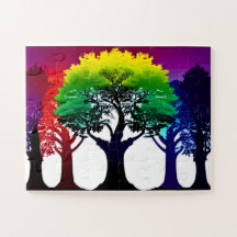 Resumen del espectro arcoiris de árboles caídos
