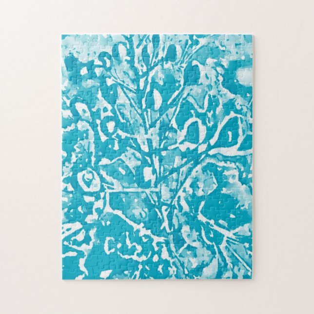 Puzzle Resumen difícil del pájaro de Aqua del rompecabeza (Vertical)