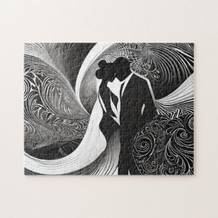 Puzzle Resumen elegante moderno de parejas mágicas en bla
