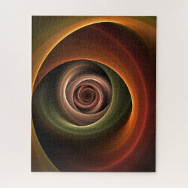 Puzzle Resumen espiral 3D Colores cálidos Arte fractal mo