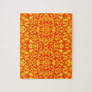 Puzzle Resumen Fractal En Rojo Y Naranja