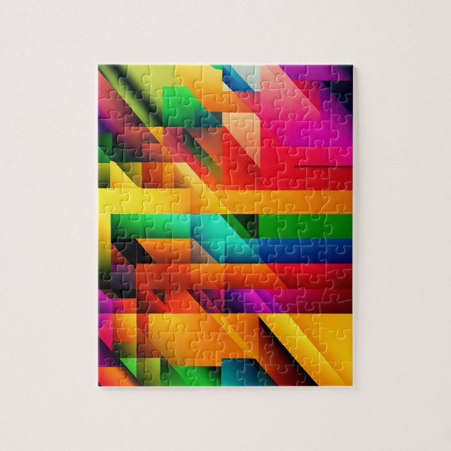 Puzzle Resumen Geométrico moderno 3D (Vertical)