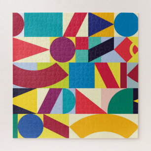 Puzzle Resumen Geométrico: Patrón Vintage sin foco.