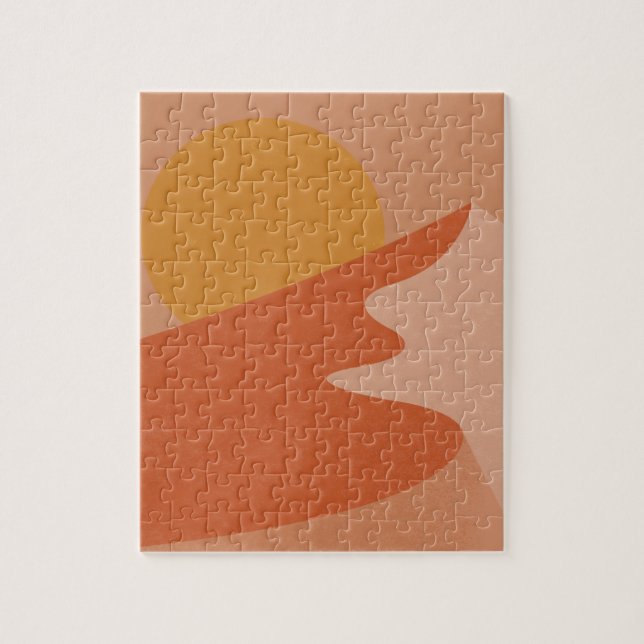 Puzzle Resumen Ilustracion paisajístico de las montañas d (Vertical)