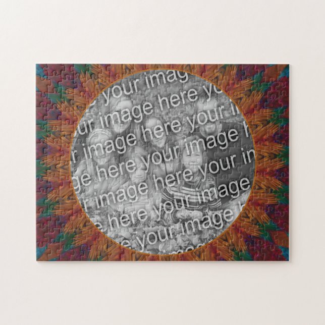 Puzzle Resumen Marco de arte de la naturaleza Crear tu pr (Horizontal)