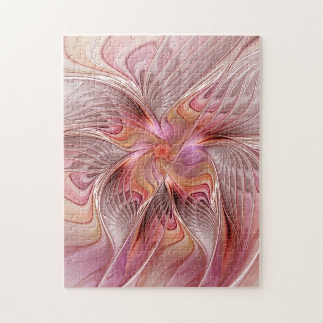 Puzzle Resumen mariposa colorida Fantasía arte fractal (Vertical)