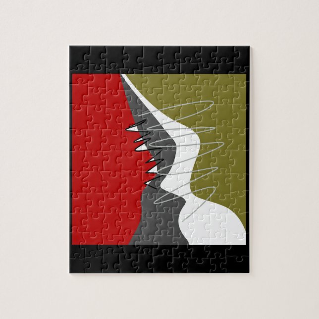 Puzzle Resumen, moderno, creativo, Cojín decorativo de la (Vertical)