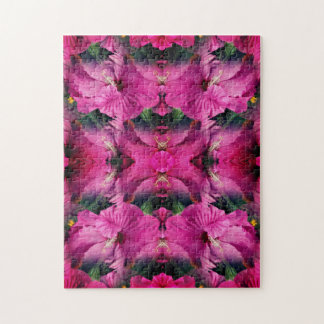 Puzzle Resumen Multiplicado De Flor Rosa Hibiscus