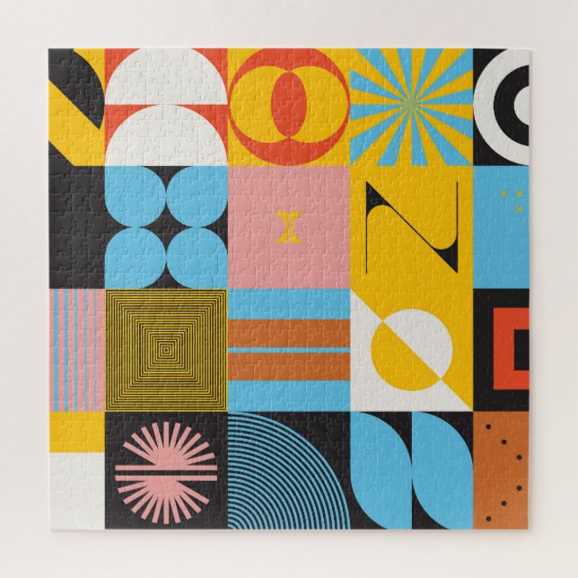 Puzzle Resumen neo-moderno: Jazz geométrico (Vertical)