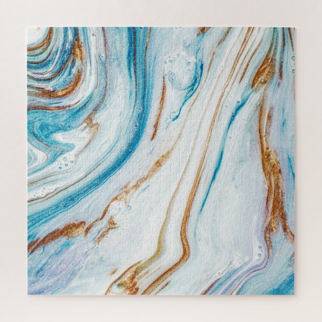 Puzzle Resumen Ocean Luxury Marble Swirls (Vertical)