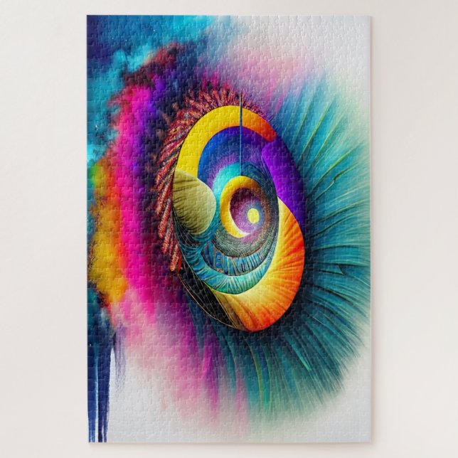 Puzzle Resumen ocular espiral arcoiris Visionario hipnóti (Vertical)
