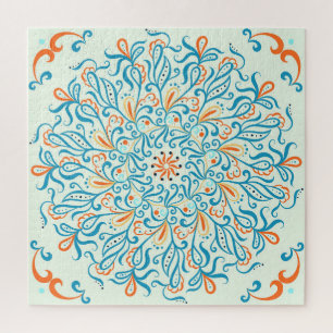 Puzzle Resumen Ornamento Cerámico Patrón de mosaico