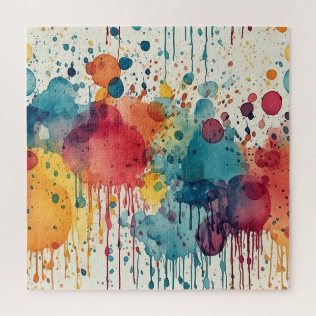 Puzzle Resumen Paint Splats Multicololed (Vertical)
