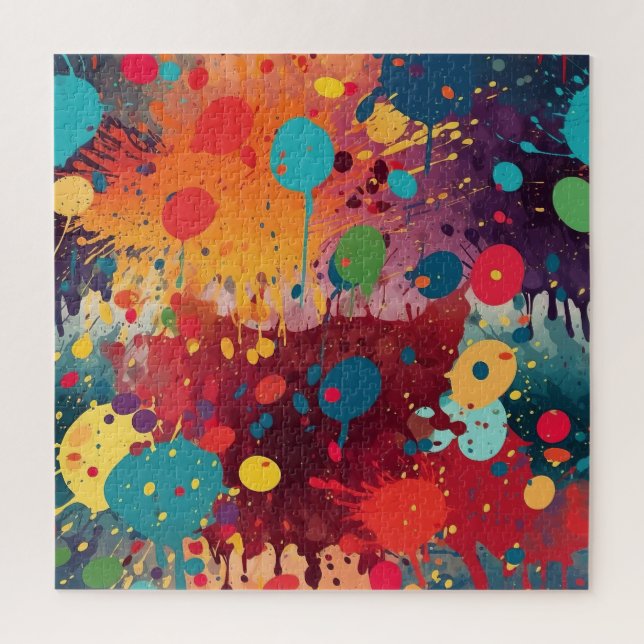 Puzzle Resumen Paint Splats Multicololed (Vertical)