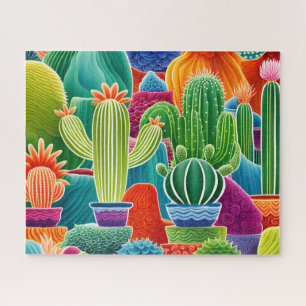 Puzzle Resumen Potted Cacti
