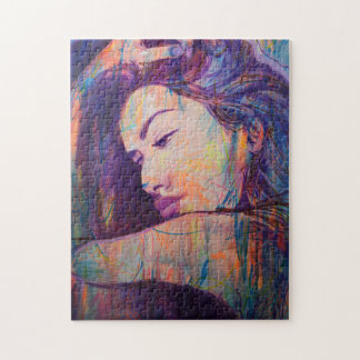 Puzzle Resumen Realismo Mujer Retrato Arte Callejero Impr