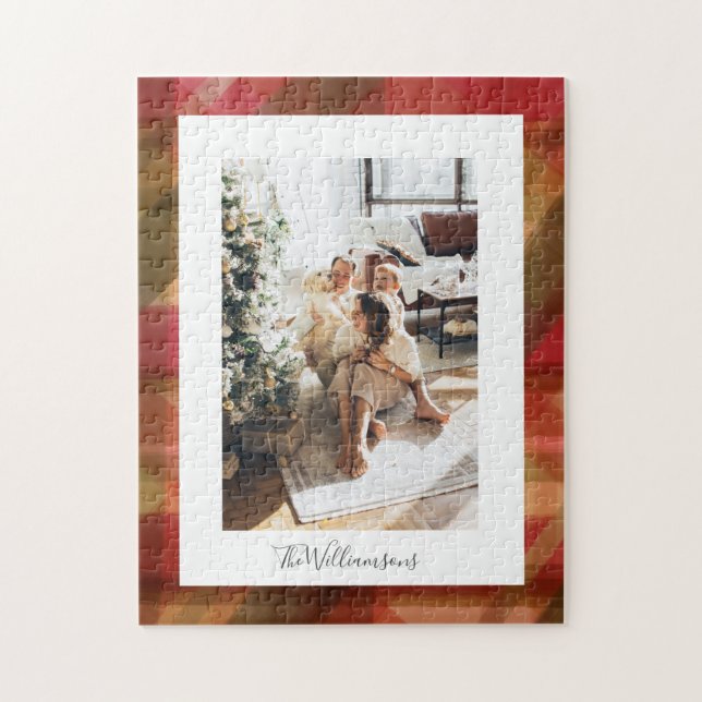 Puzzle Resumen verde rojo plaudido Navidades de fotografí (Vertical)